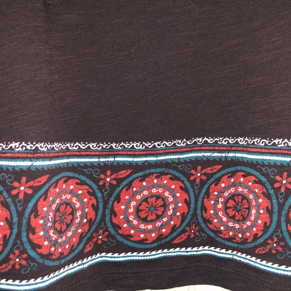 Maurice's Super Cute BOHO Brown Top w/Adjustable Straps & Crochet Detail SZ S - Picture 3 of 4